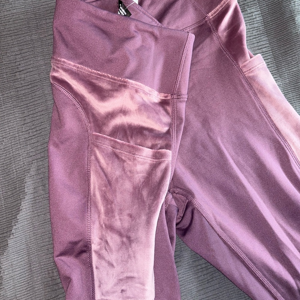 Victoria secrets varsity high waist full length winter legging purple